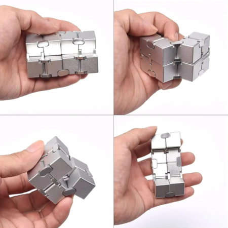 Alloy Infinity Cube – Premium Metal Focus Tool for ADHD & Stress Relief
