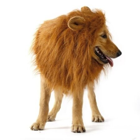Lion Mane Dog Costume – Funny Pet Wig for Dogs (Soft & Comfortable Fit)